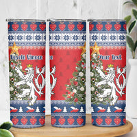 Czech Republic Christmas Personalized Skinny Tumbler Vesele Vanoce - Wonder Print Shop