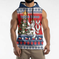 Czech Republic Christmas Personalized Sleeveless Hoodie Vesele Vanoce - Wonder Print Shop