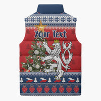 Czech Republic Christmas Personalized Sleeveless Puffer Jacket Vesele Vanoce - Wonder Print Shop