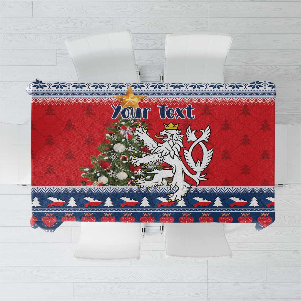 Czech Republic Christmas Personalized Tablecloth Vesele Vanoce - Wonder Print Shop