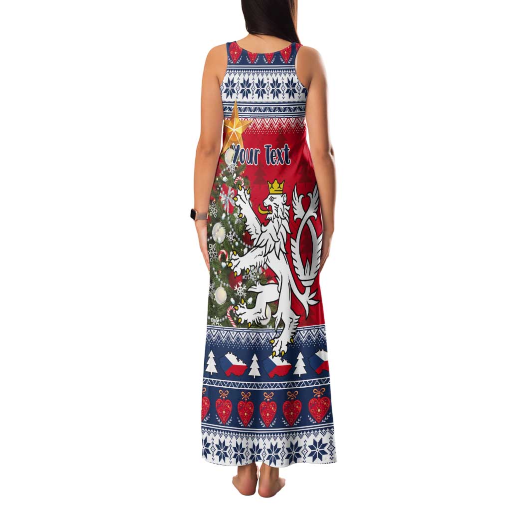 Czech Republic Christmas Personalized Tank Maxi Dress Vesele Vanoce - Wonder Print Shop