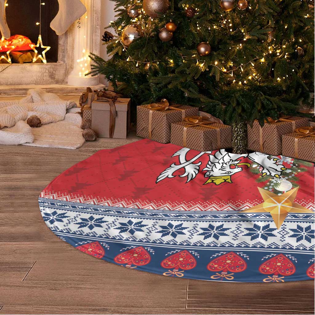 Czech Republic Christmas Personalized Tree Skirt Vesele Vanoce - Wonder Print Shop