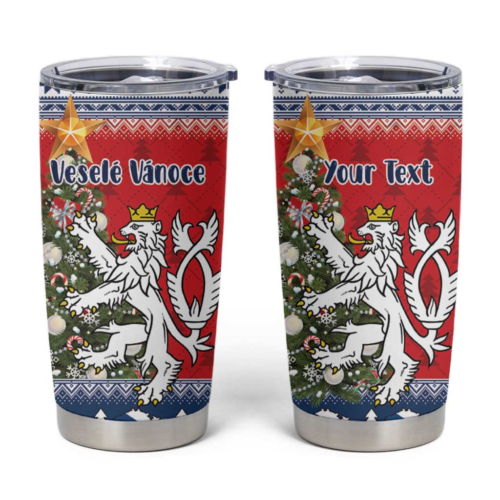 Czech Republic Christmas Personalized Tumbler Cup Vesele Vanoce - Wonder Print Shop