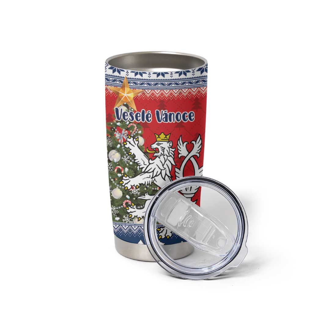 Czech Republic Christmas Personalized Tumbler Cup Vesele Vanoce - Wonder Print Shop