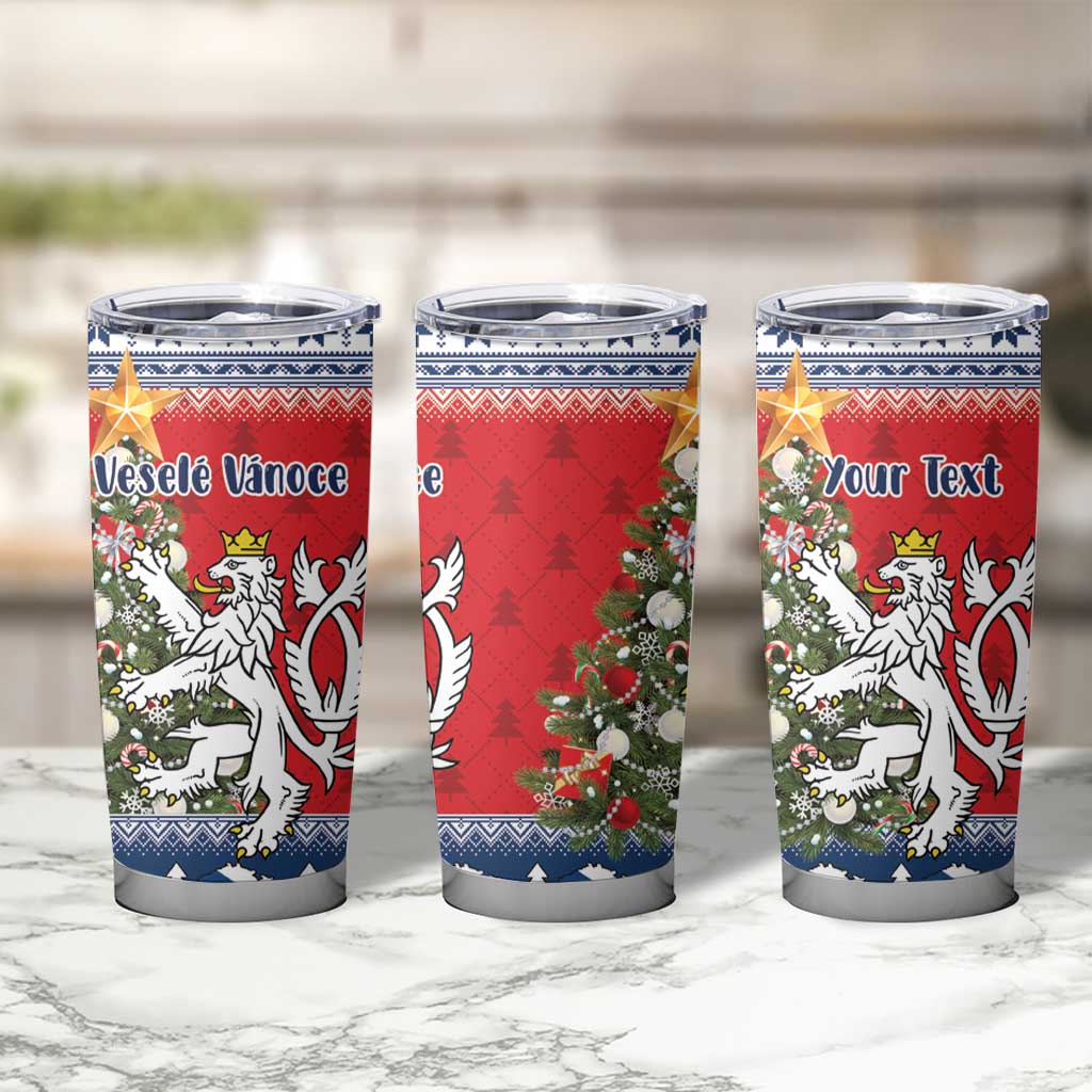 Czech Republic Christmas Personalized Tumbler Cup Vesele Vanoce - Wonder Print Shop