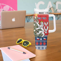 Czech Republic Christmas Personalized Tumbler With Handle Vesele Vanoce - Wonder Print Shop