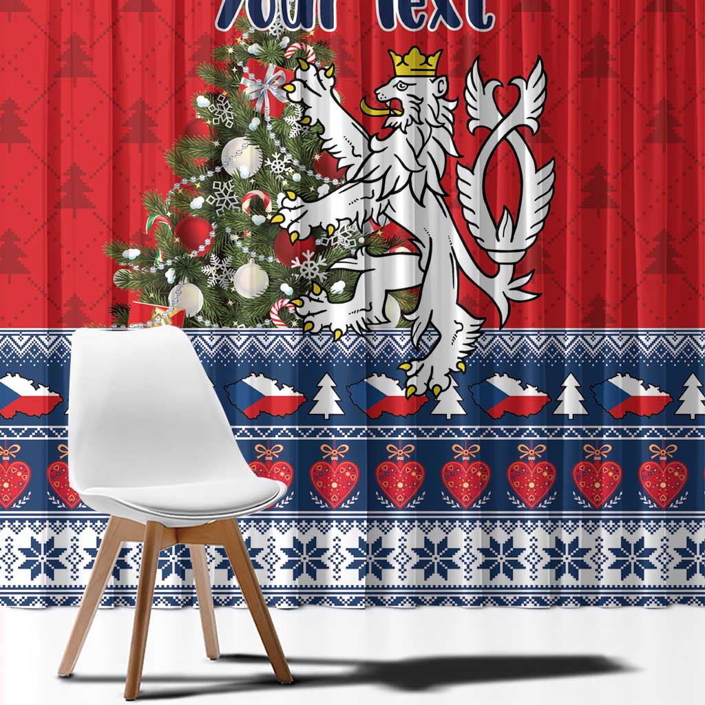Czech Republic Christmas Personalized Window Curtain Vesele Vanoce - Wonder Print Shop