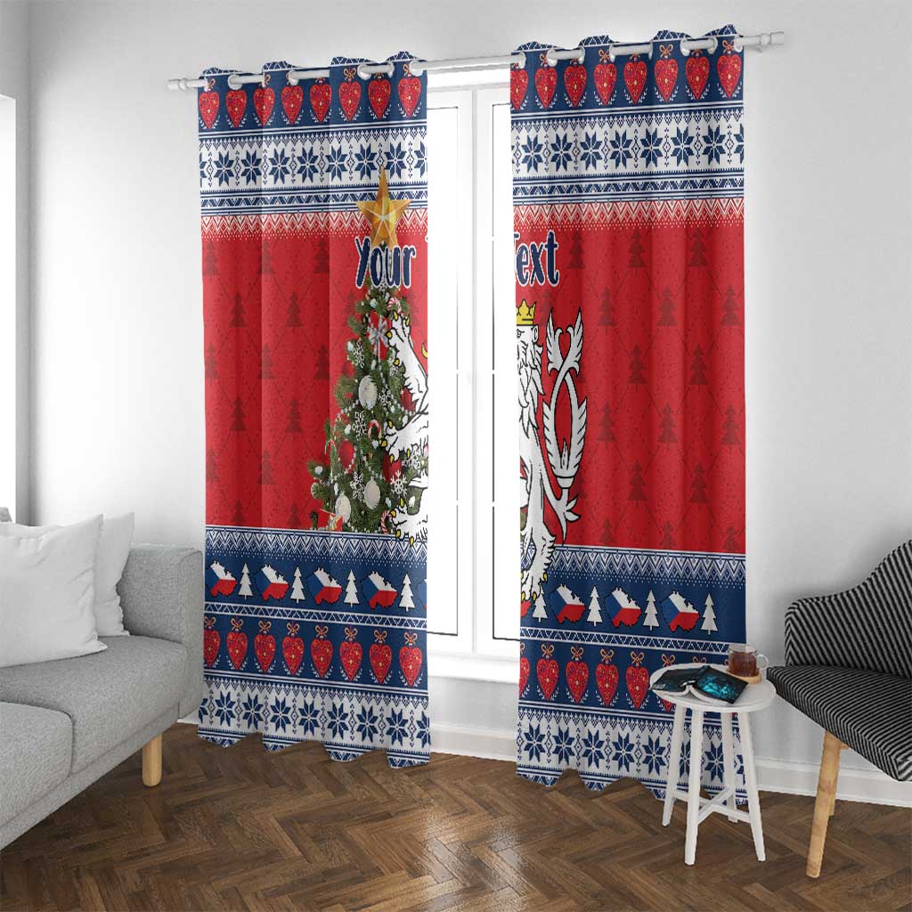 Czech Republic Christmas Personalized Window Curtain Vesele Vanoce - Wonder Print Shop