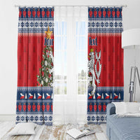 Czech Republic Christmas Personalized Window Curtain Vesele Vanoce - Wonder Print Shop