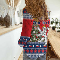 Czech Republic Christmas Personalized Women Casual Shirt Vesele Vanoce - Wonder Print Shop
