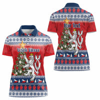 Czech Republic Christmas Personalized Women Polo Shirt Vesele Vanoce - Wonder Print Shop