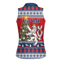 Czech Republic Christmas Personalized Women Sleeveless Polo Shirt Vesele Vanoce - Wonder Print Shop
