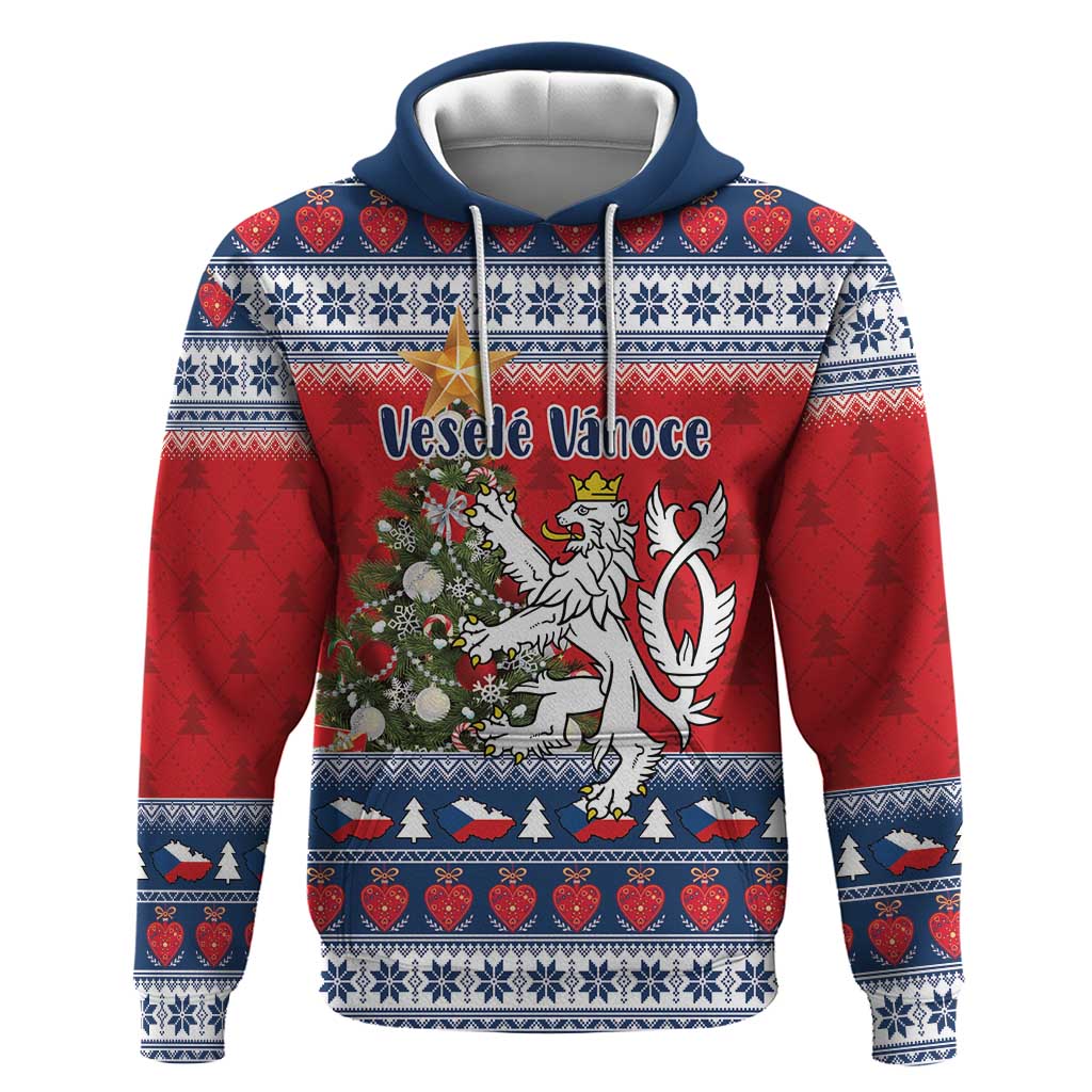 Czech Republic Christmas Personalized Zip Hoodie Vesele Vanoce - Wonder Print Shop