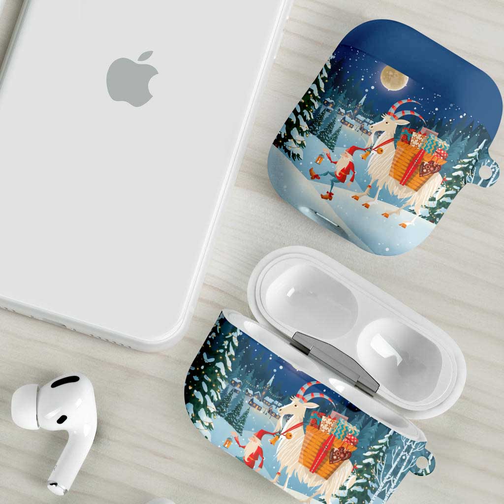 Sweden christmas AirPods Case Scandinavian Tomte and Yule Goat Christmas - Wonder Print Shop