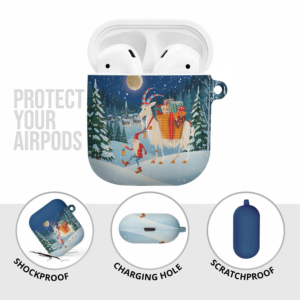 Sweden christmas AirPods Case Scandinavian Tomte and Yule Goat Christmas - Wonder Print Shop