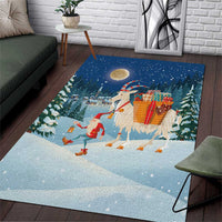 Sweden christmas Area Rug Scandinavian Tomte and Yule Goat Christmas - Wonder Print Shop