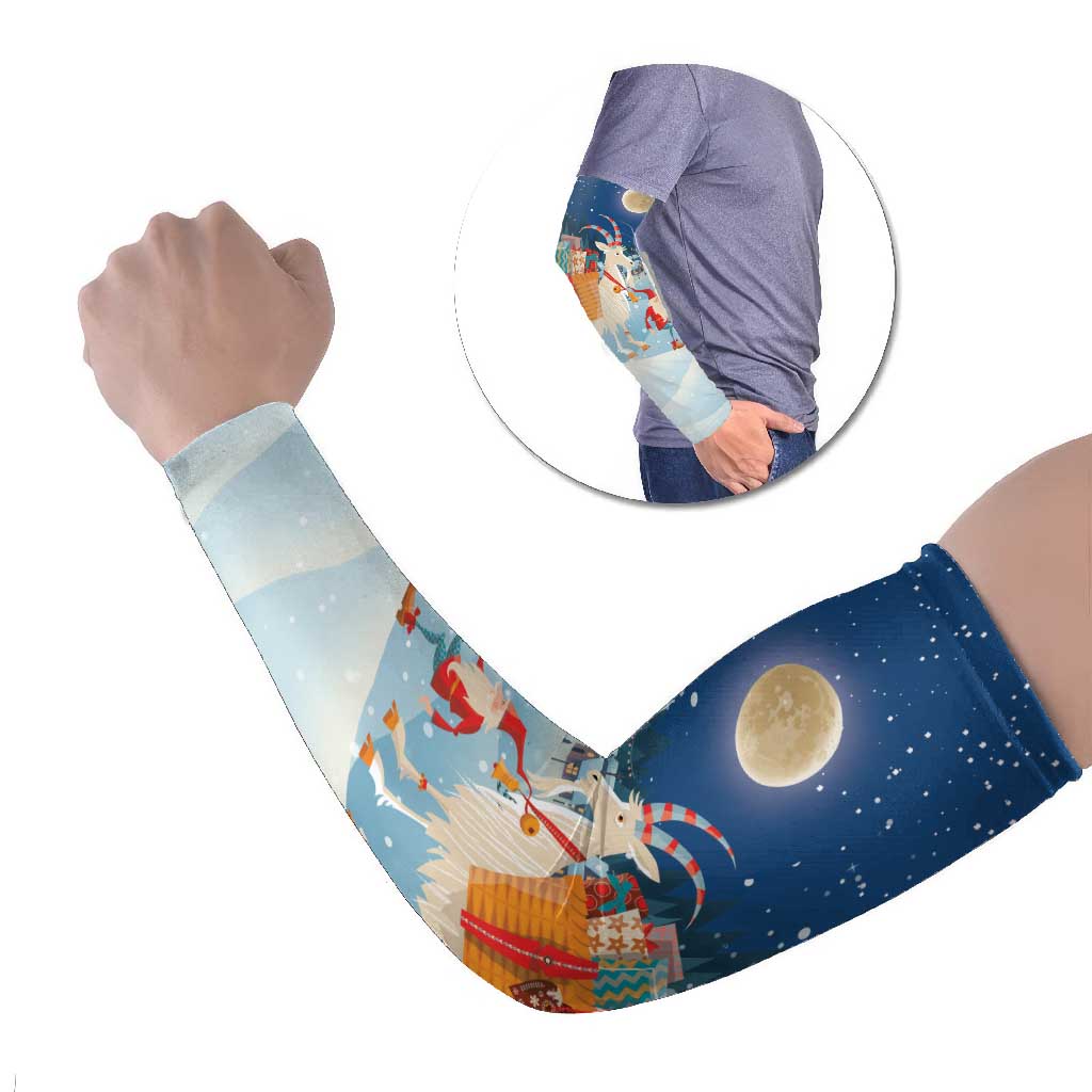 Sweden christmas Arm Sleeves Scandinavian Tomte and Yule Goat Christmas - Wonder Print Shop