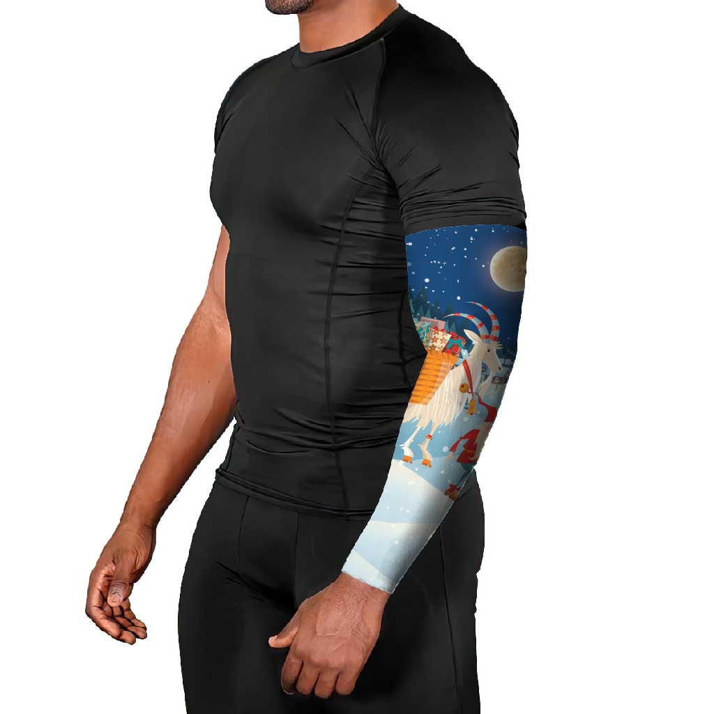 Sweden christmas Arm Sleeves Scandinavian Tomte and Yule Goat Christmas - Wonder Print Shop