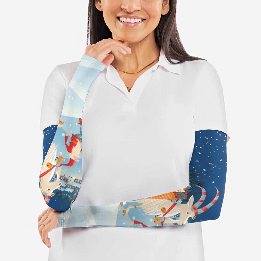 Sweden christmas Arm Sleeves Scandinavian Tomte and Yule Goat Christmas - Wonder Print Shop