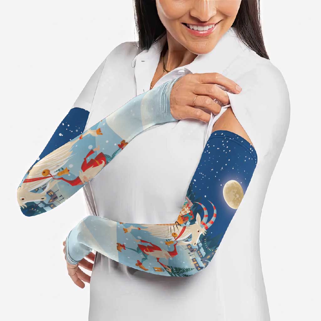 Sweden christmas Arm Sleeves Scandinavian Tomte and Yule Goat Christmas - Wonder Print Shop