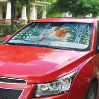 Sweden christmas Auto Sun Shade Scandinavian Tomte and Yule Goat Christmas - Wonder Print Shop