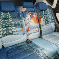 Sweden christmas Back Car Seat Cover Scandinavian Tomte and Yule Goat Christmas - Wonder Print Shop