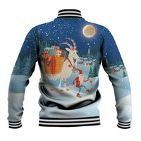Sweden christmas Baseball Jacket Scandinavian Tomte and Yule Goat Christmas - Wonder Print Shop