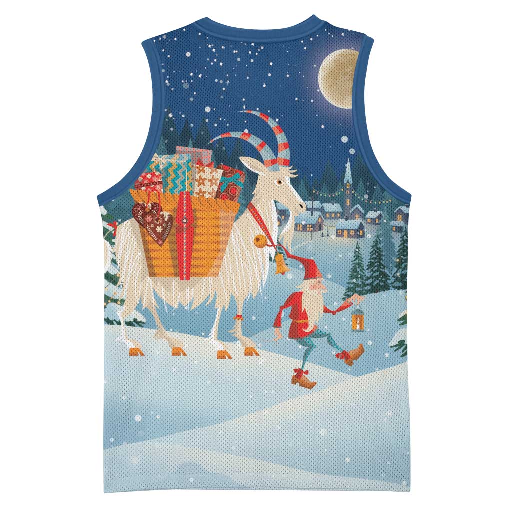 Sweden christmas Basketball Jersey Scandinavian Tomte and Yule Goat Christmas - Wonder Print Shop