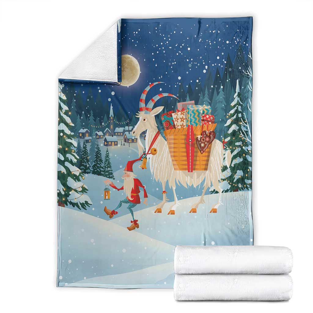 Sweden christmas Blanket Scandinavian Tomte and Yule Goat Christmas - Wonder Print Shop