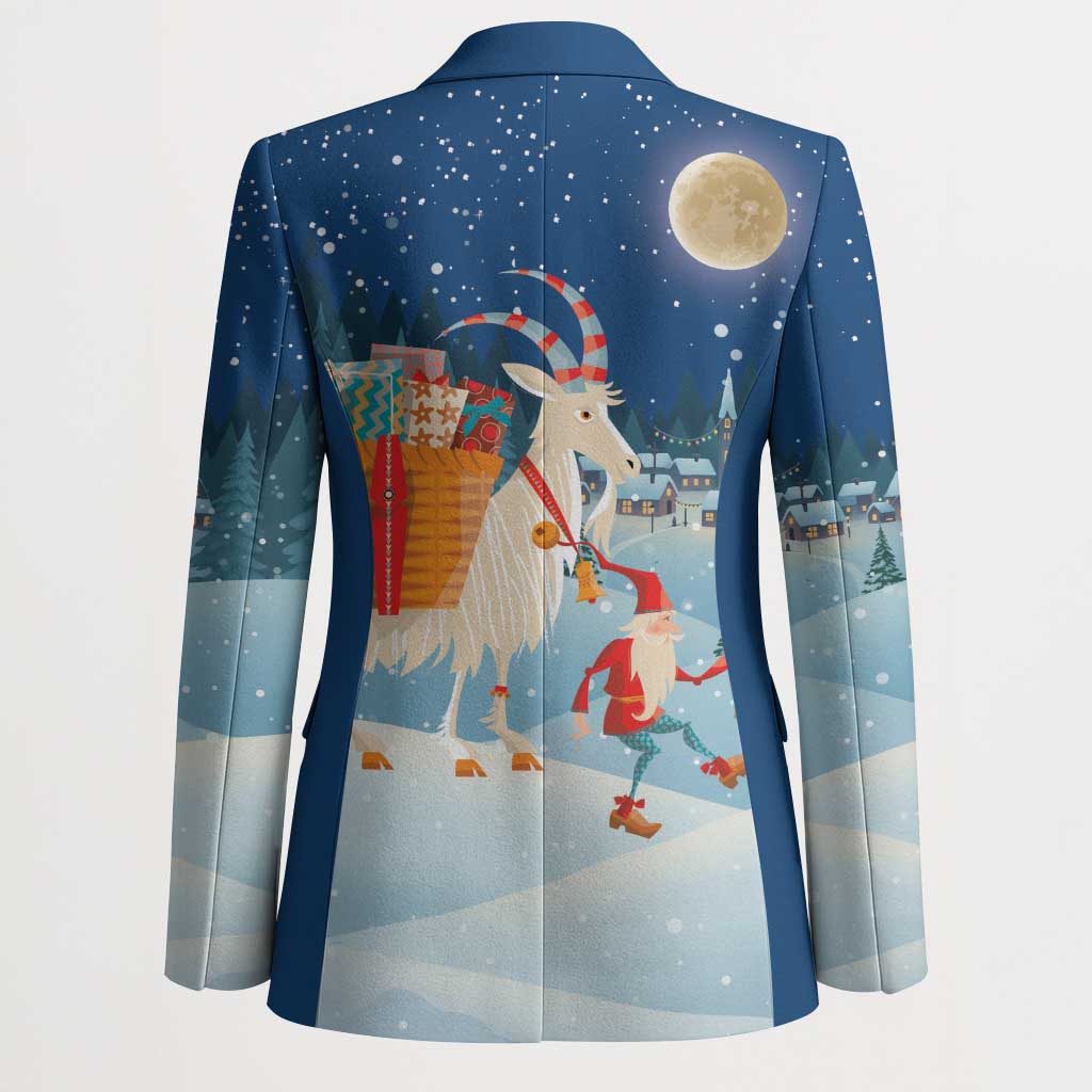 Sweden christmas Blazer Scandinavian Tomte and Yule Goat Christmas - Wonder Print Shop
