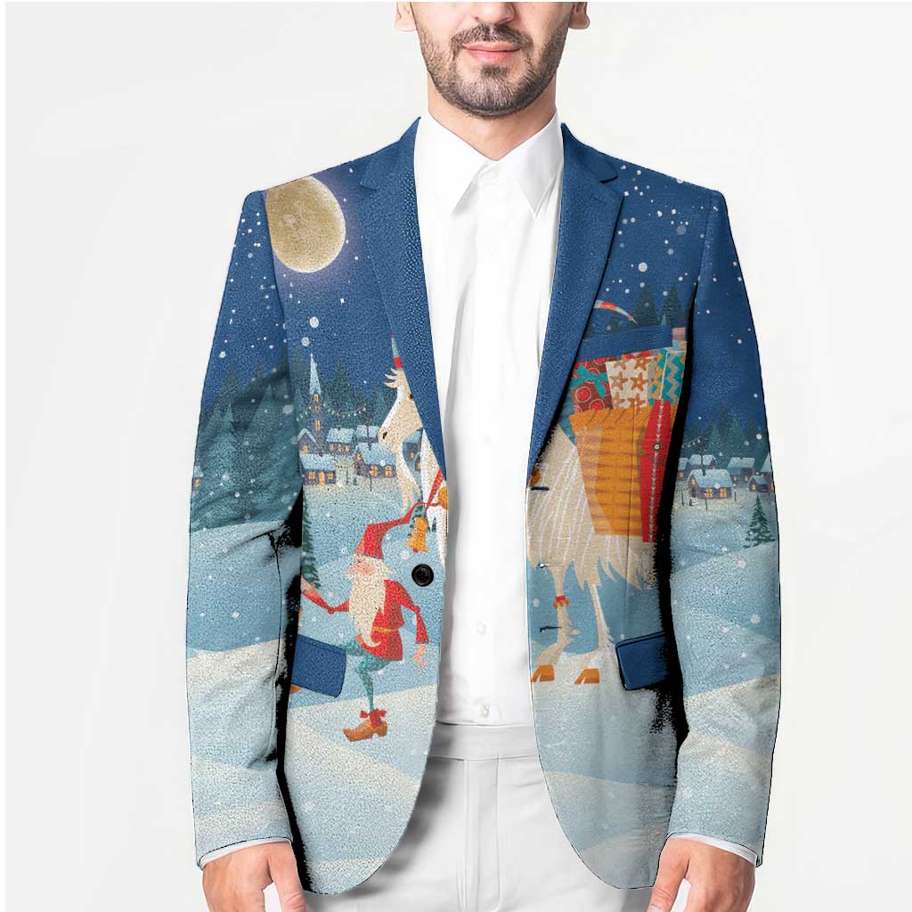 Sweden christmas Blazer Scandinavian Tomte and Yule Goat Christmas - Wonder Print Shop
