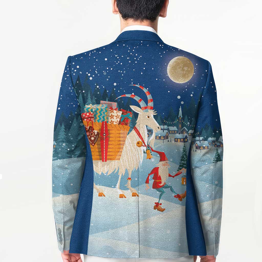 Sweden christmas Blazer Scandinavian Tomte and Yule Goat Christmas - Wonder Print Shop