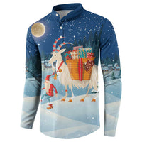 Sweden christmas Button Sweatshirt Scandinavian Tomte and Yule Goat Christmas - Wonder Print Shop