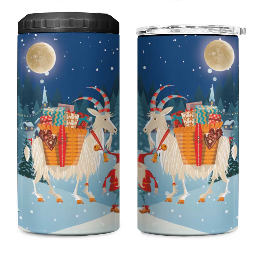 Sweden christmas 4 in 1 Can Cooler Tumbler Scandinavian Tomte and Yule Goat Christmas - Wonder Print Shop