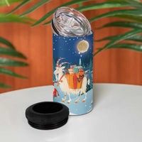 Sweden christmas 4 in 1 Can Cooler Tumbler Scandinavian Tomte and Yule Goat Christmas - Wonder Print Shop