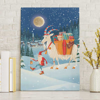 Sweden christmas Canvas Wall Art Scandinavian Tomte and Yule Goat Christmas - Wonder Print Shop