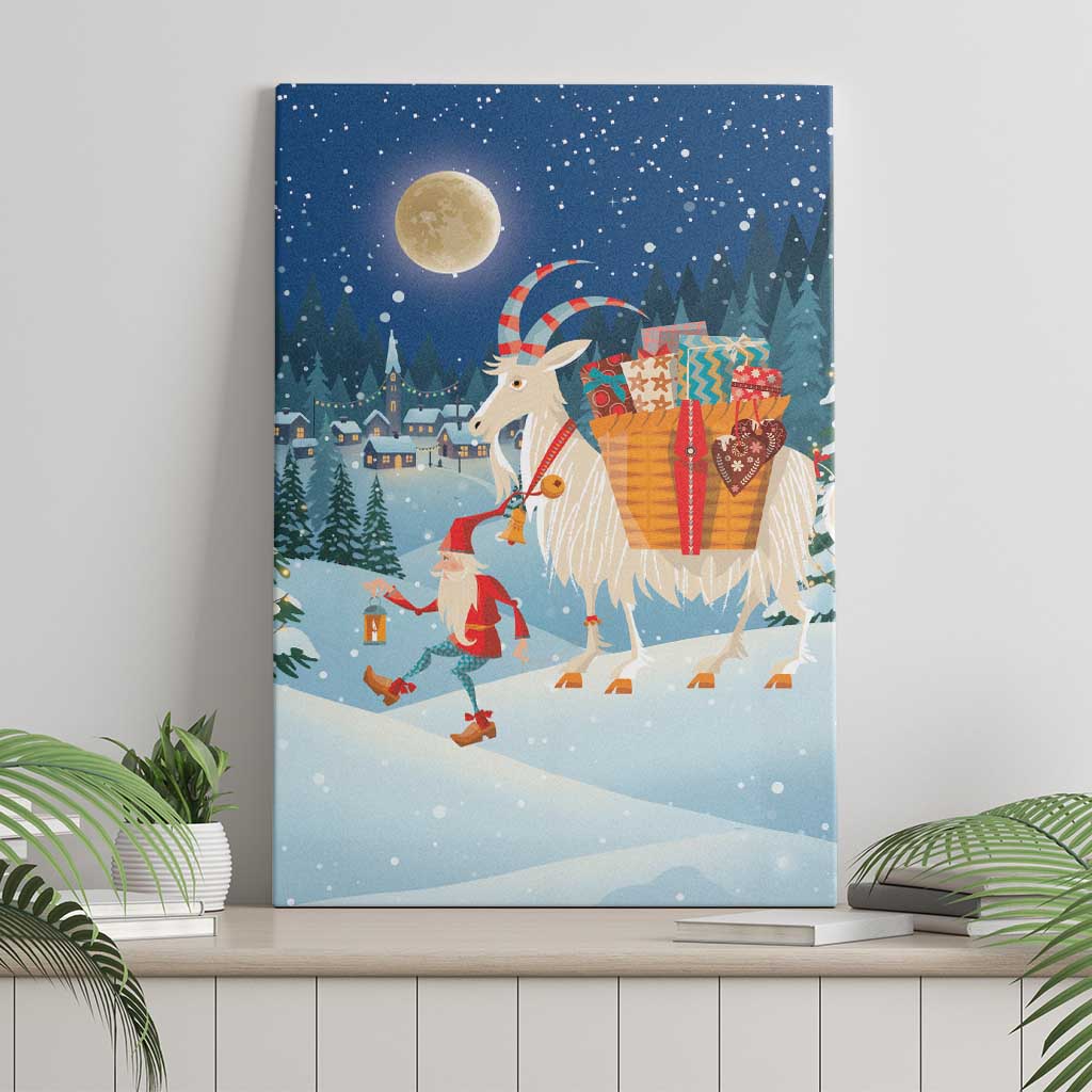 Sweden christmas Canvas Wall Art Scandinavian Tomte and Yule Goat Christmas - Wonder Print Shop