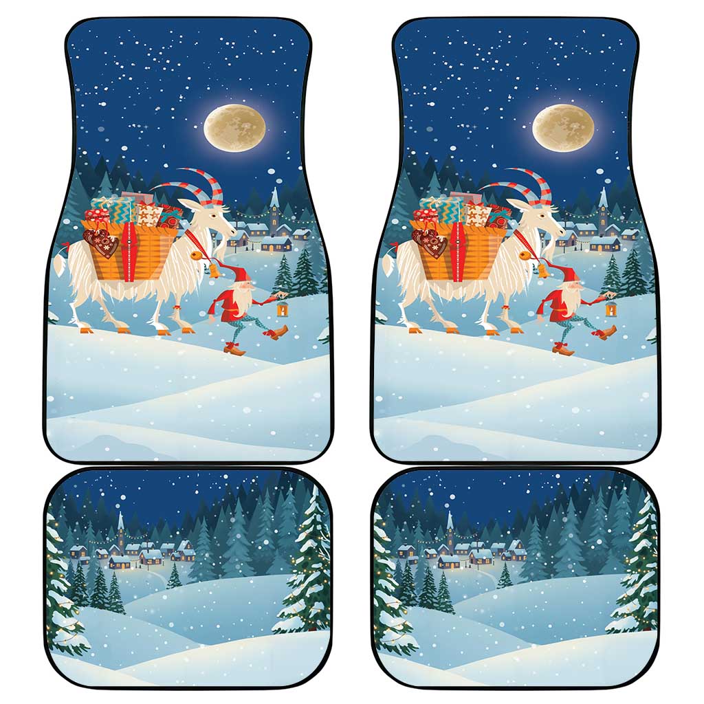 Sweden christmas Car Mats Scandinavian Tomte and Yule Goat Christmas - Wonder Print Shop