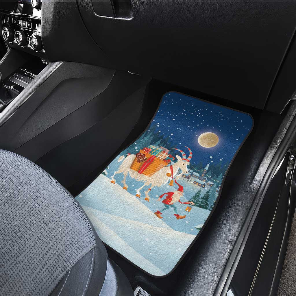 Sweden christmas Car Mats Scandinavian Tomte and Yule Goat Christmas - Wonder Print Shop
