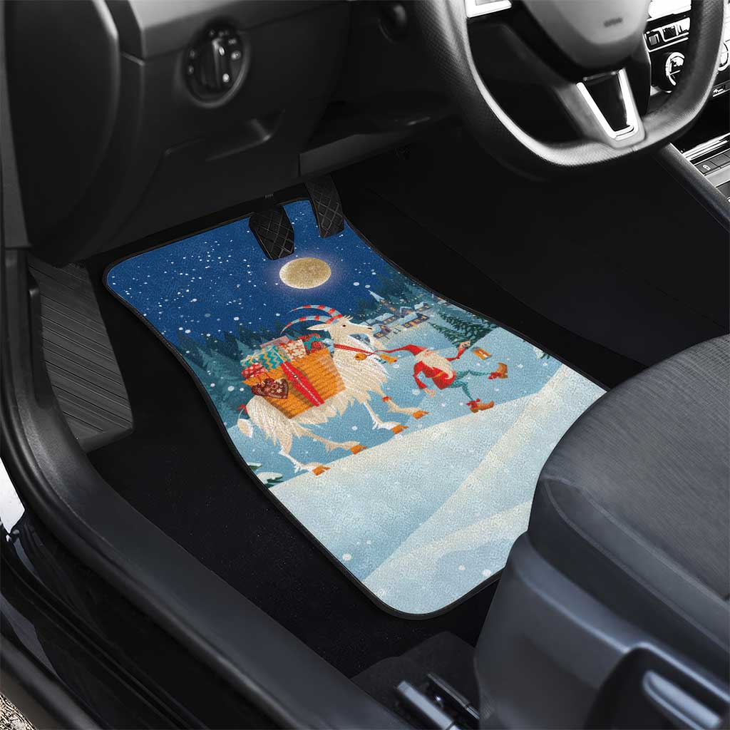 Sweden christmas Car Mats Scandinavian Tomte and Yule Goat Christmas - Wonder Print Shop