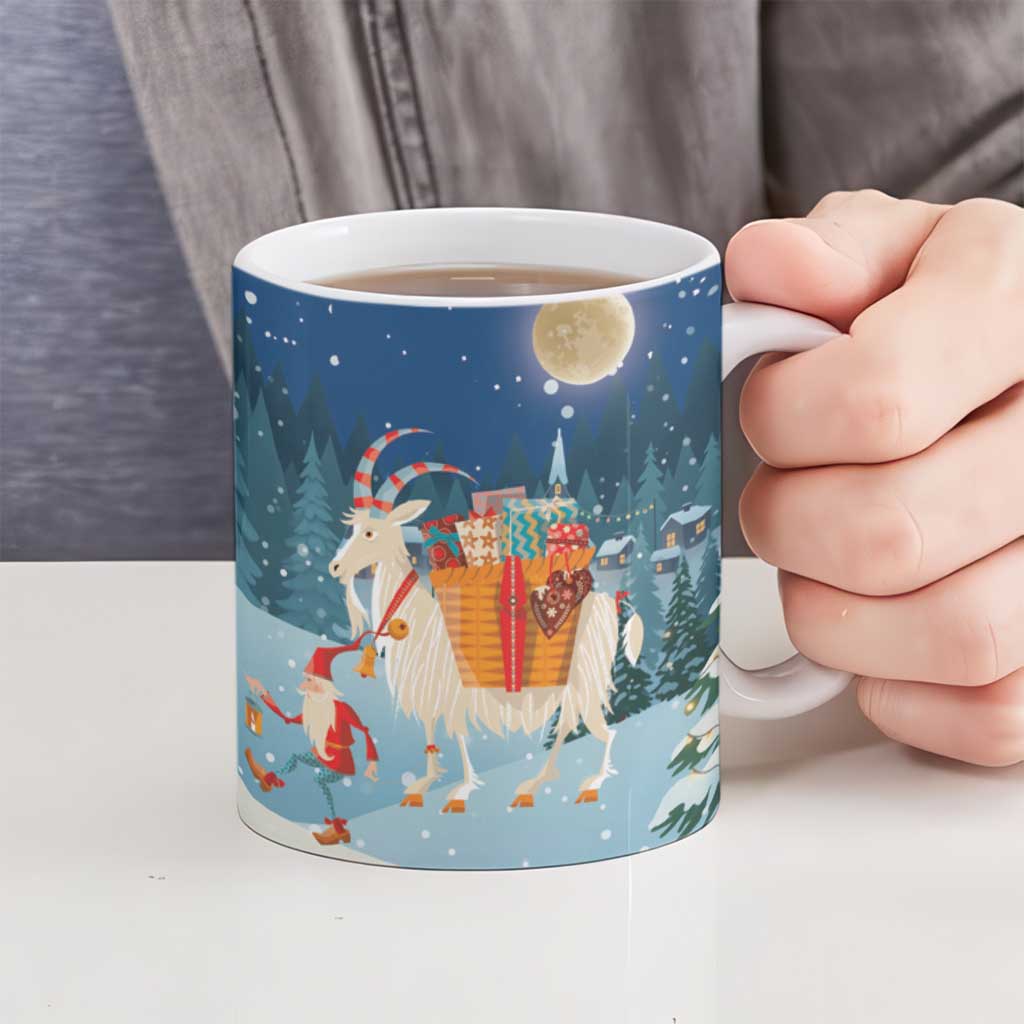 Sweden christmas Ceramic Mug Scandinavian Tomte and Yule Goat Christmas - Wonder Print Shop