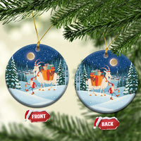 Sweden christmas Ceramic Ornament Scandinavian Tomte and Yule Goat Christmas - Wonder Print Shop