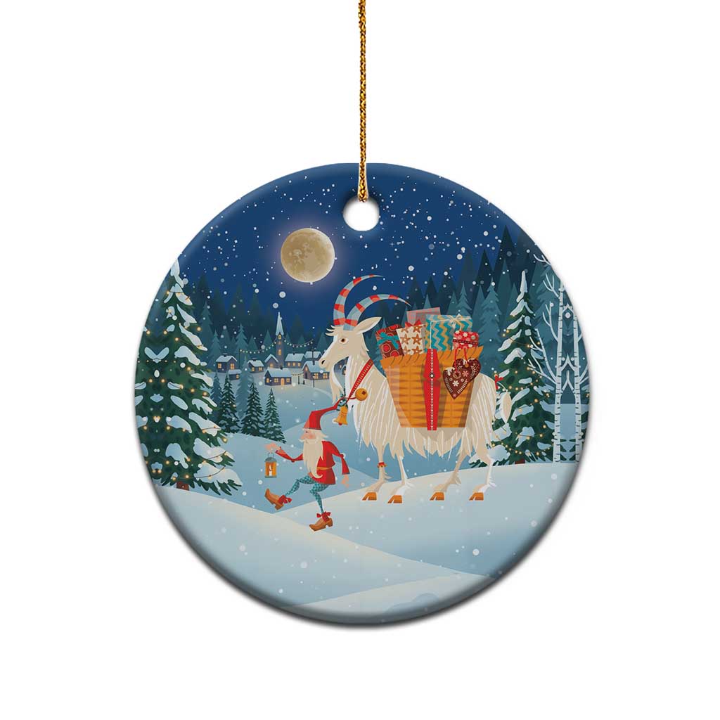 Sweden christmas Ceramic Ornament Scandinavian Tomte and Yule Goat Christmas - Wonder Print Shop