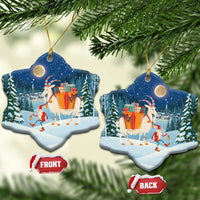 Sweden christmas Ceramic Ornament Scandinavian Tomte and Yule Goat Christmas - Wonder Print Shop