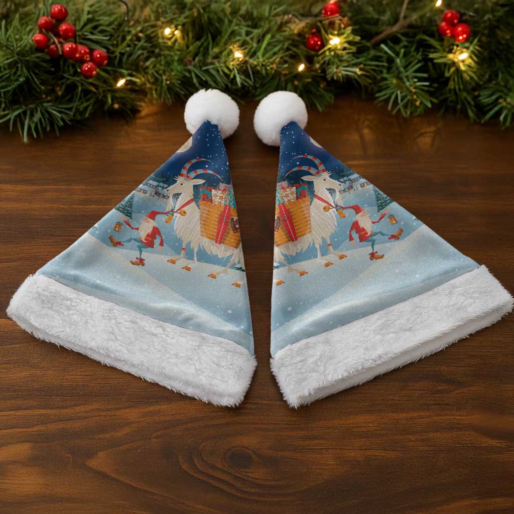 Sweden Christmas Santa Hat Scandinavian Tomte and Yule Goat Christmas - Wonder Print Shop