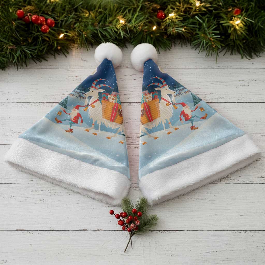 Sweden Christmas Santa Hat Scandinavian Tomte and Yule Goat Christmas - Wonder Print Shop