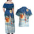 Sweden christmas Couples Matching Off Shoulder Maxi Dress and Hawaiian Shirt Scandinavian Tomte and Yule Goat Christmas - Wonder Print Shop