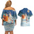 Sweden christmas Couples Matching Off Shoulder Short Dress and Hawaiian Shirt Scandinavian Tomte and Yule Goat Christmas - Wonder Print Shop