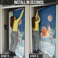 Sweden christmas Door Cover Scandinavian Tomte and Yule Goat Christmas - Wonder Print Shop