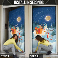 Sweden christmas Door Cover Scandinavian Tomte and Yule Goat Christmas - Wonder Print Shop
